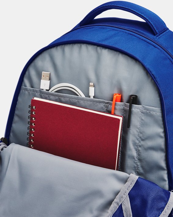 UA Hustle 5.0 Backpack, Blue, pdpMainDesktop image number 1